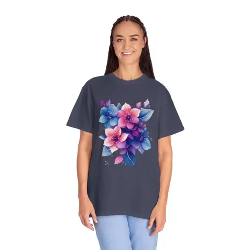 Floral Vibe Unisex Garment-Dyed T-Shirt | Comfortable, Stylish Tee for Nature Lovers - Image 26