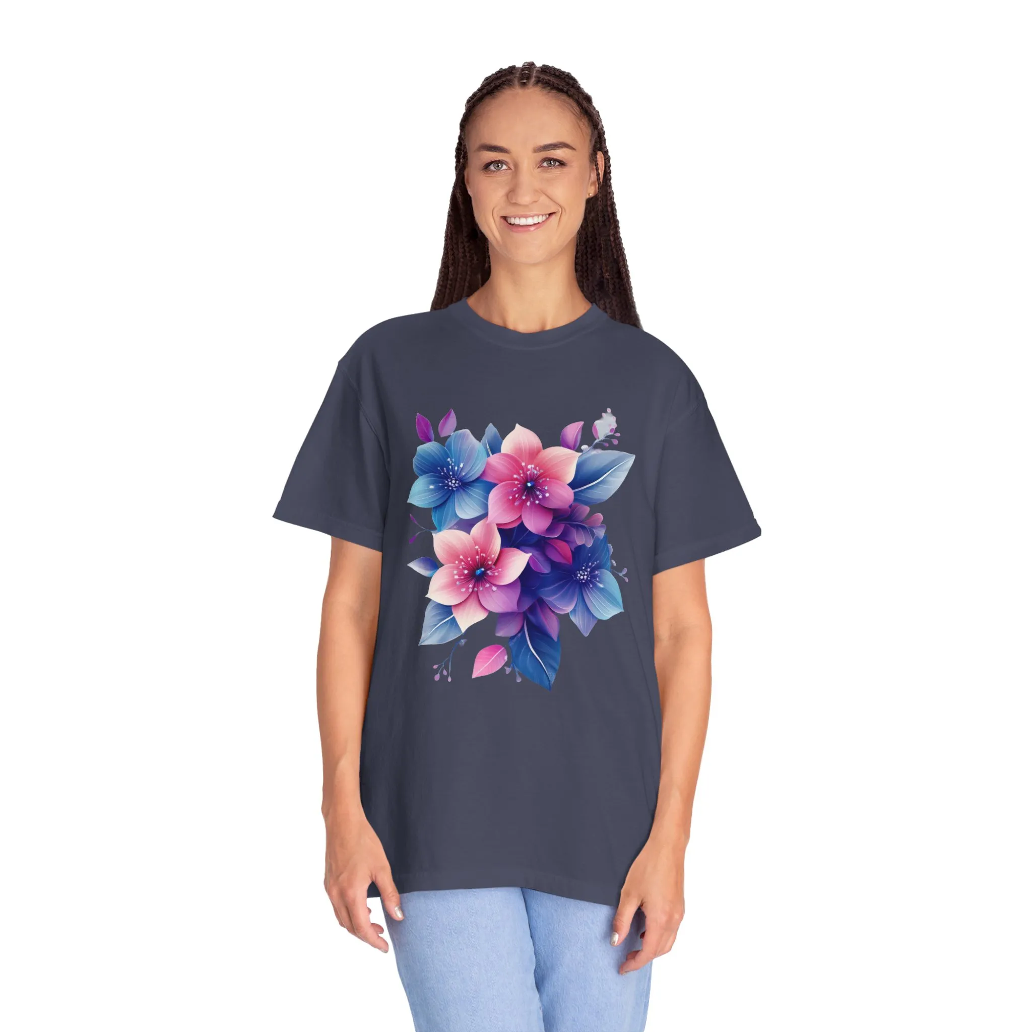 Floral Vibe Unisex Garment-Dyed T-Shirt | Comfortable, Stylish Tee for Nature Lovers - Image 26