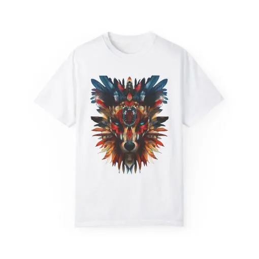 Vibrant Wolf Graphic Unisex T-Shirt - Nature Lover Apparel - Image 5