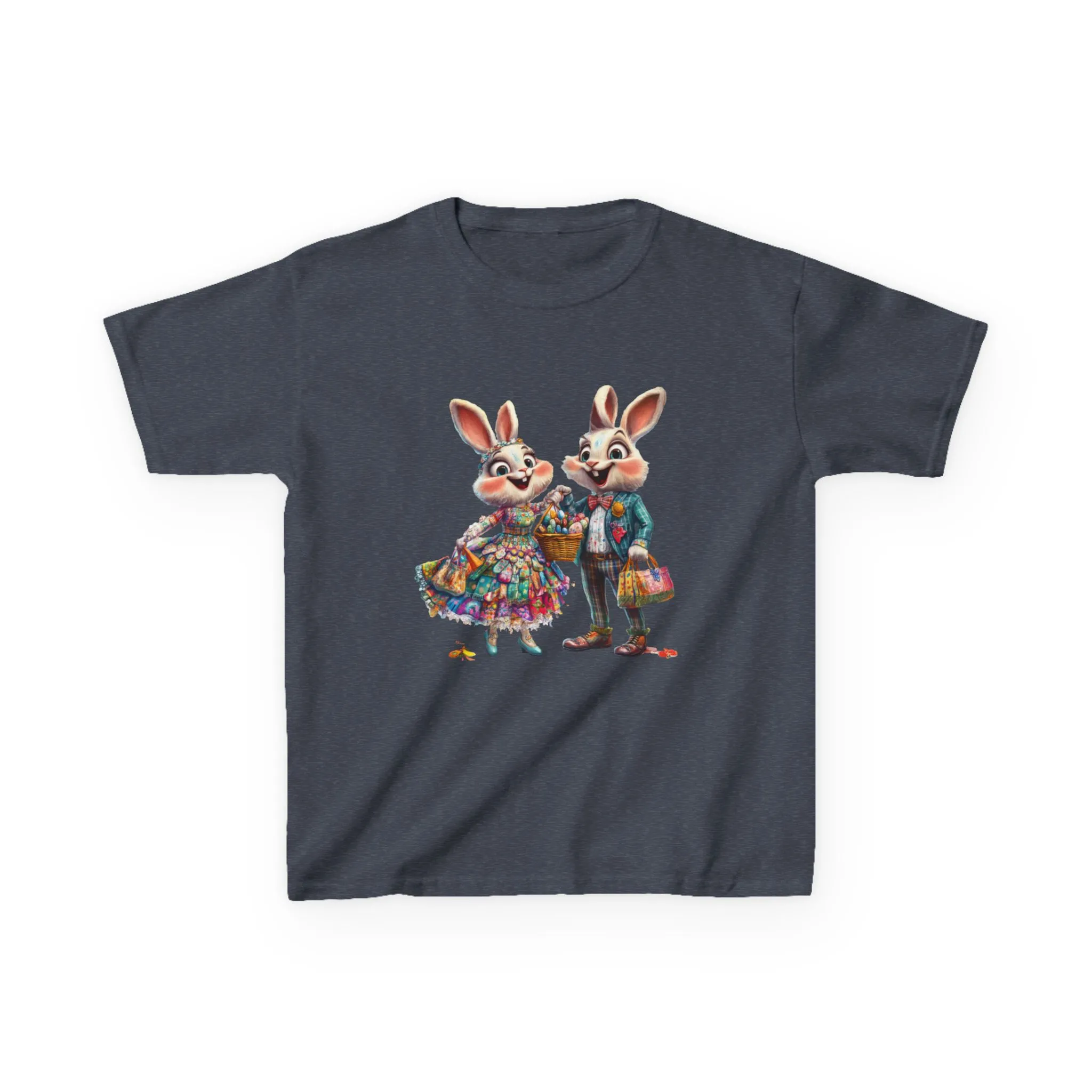 Adorable Bunny Couple Kids Tee - Perfect for Easter Celebrations - Image 28