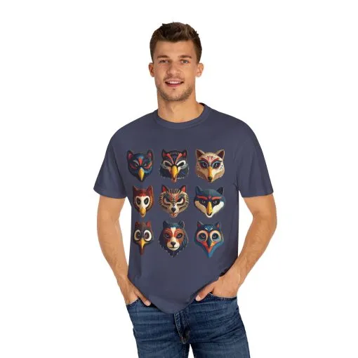 Wild Animal Masks Unisex Garment-Dyed T-Shirt - Image 23