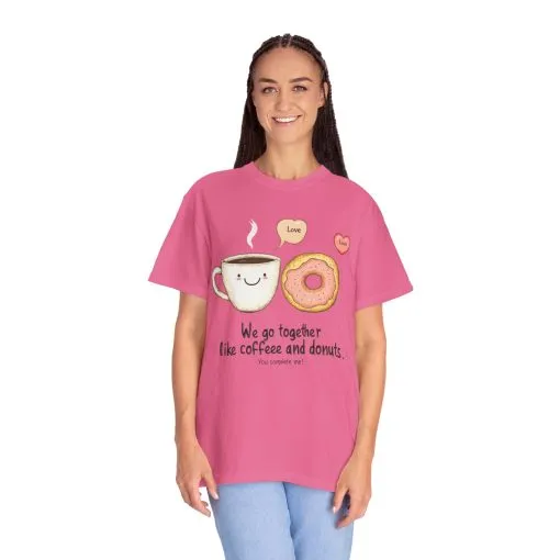 Coffee and Donuts Love Unisex T-Shirt | Cute Foodie Gift | Perfect for Valentine's Day & Everyday Wear - Image 35