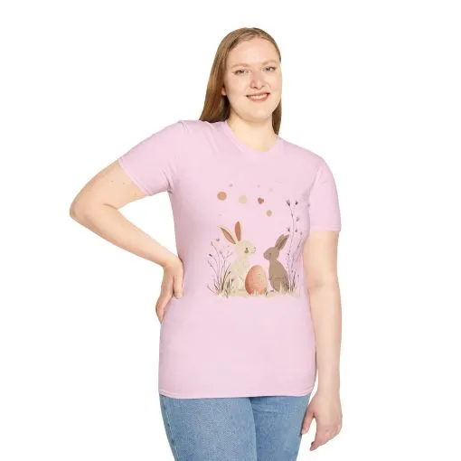 Spring Bunny Love Unisex Softstyle T-Shirt - Cute Floral Design for Easter Celebrations - Image 27