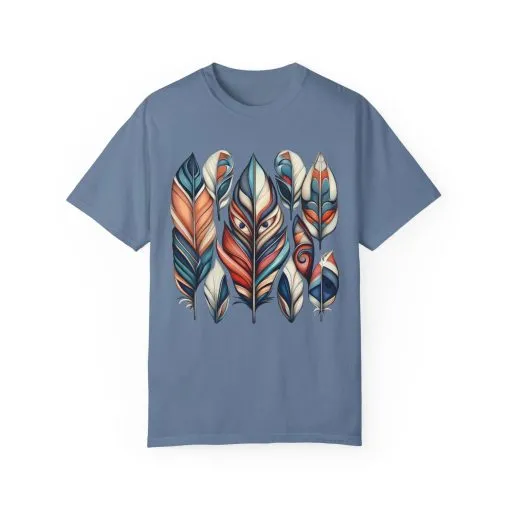 Bohemian Feathers Unisex T-Shirt - Artistic Nature Design - Image 41