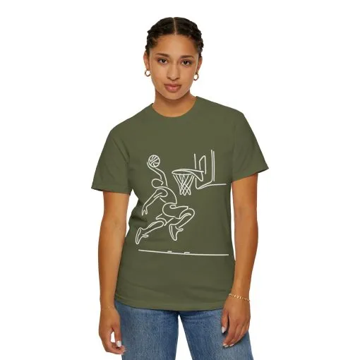 Unisex Basketball Outline T-shirt - Sporty Graphic Tee for Athletes - Image 12