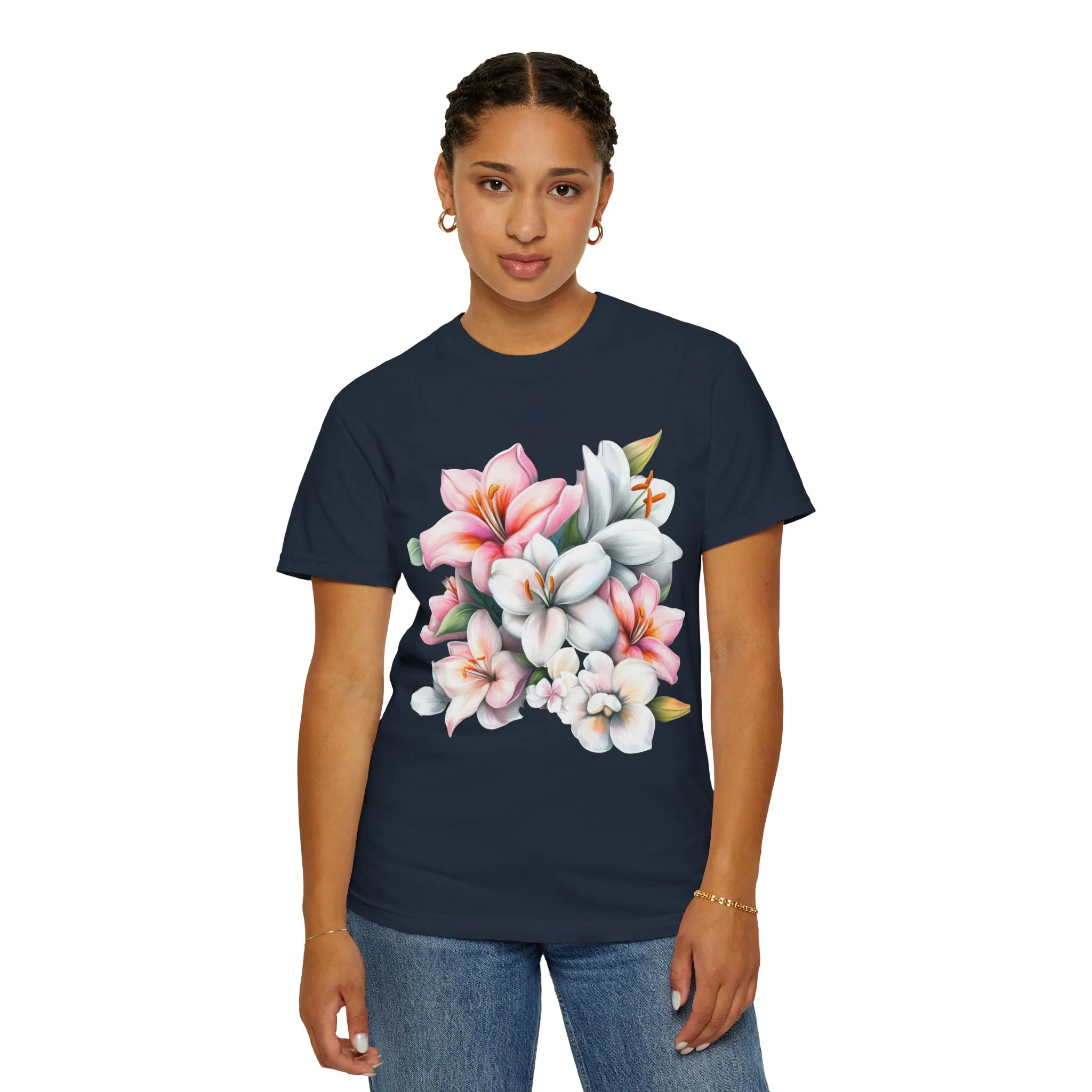 Floral Elegance Unisex Garment-Dyed T-Shirt - Perfect for Spring Celebrations - Image 43