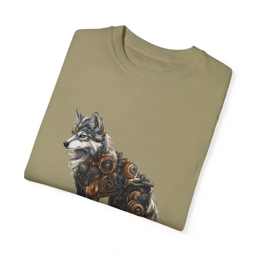 Mechanical Wolf Unisex T-Shirt - Unique Graphic Tee for Animal Lovers - Image 2