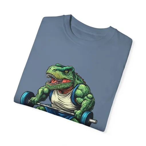 Gym Dinosaur Unisex Garment-Dyed T-Shirt - Fitness Tee for Workout Enthusiasts - Image 27