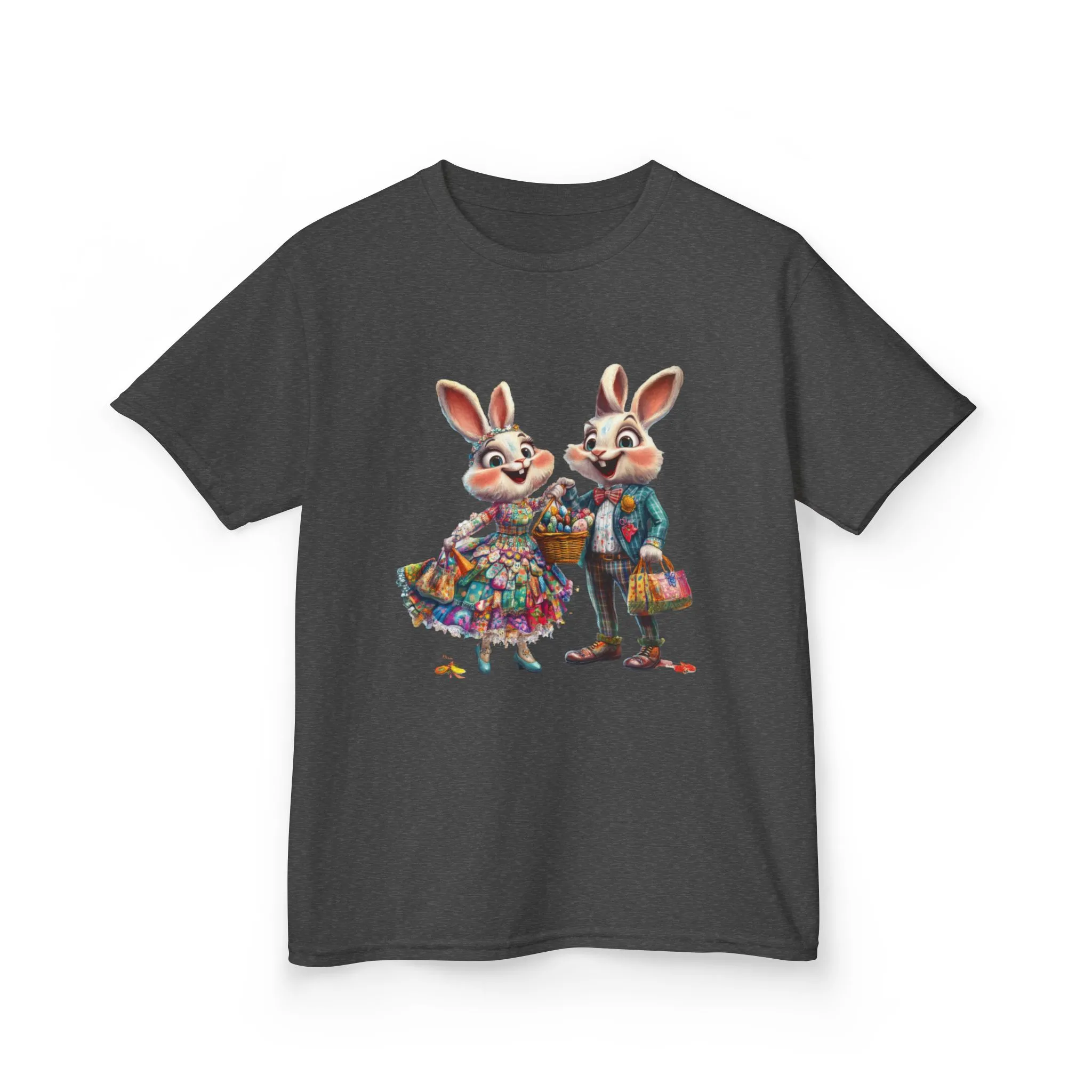Adorable Bunny Couple Kids Tee - Perfect for Easter Celebrations - Image 14