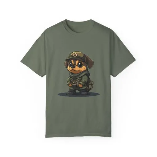 Cute Military Dog Graphic Unisex T-Shirt - Image 25