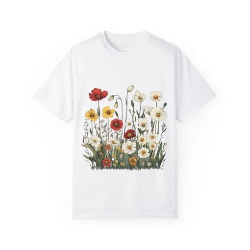 Floral Garden Unisex T-Shirt | Eco-Friendly, Casual Style for Spring & Summer - Image 4