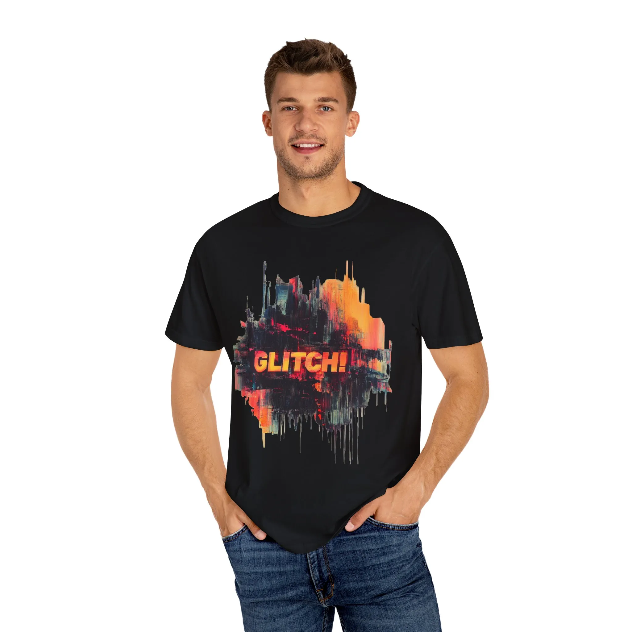 Trendy Unisex ‘GLITCH!’ T-Shirt - Vibrant Streetwear Inspired Tee - Image 39