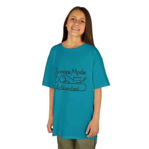 Kids 'Snooze Mode Activated' Heavy Cotton Tee - Fun Sleepy T-Shirt for Boys and Girls - Image 23