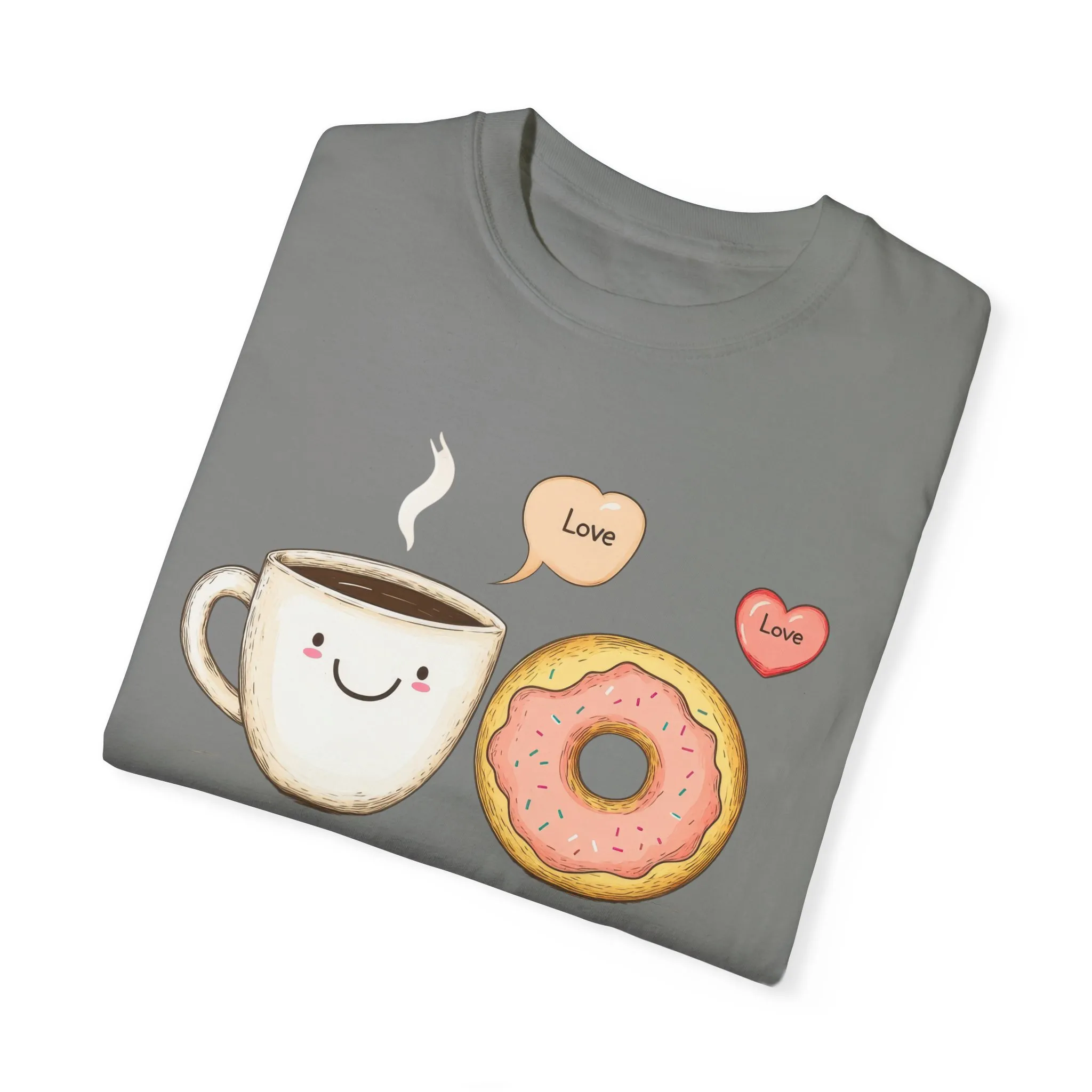 Coffee and Donuts Love Unisex T-Shirt | Cute Foodie Gift | Perfect for Valentine's Day & Everyday Wear - Image 22