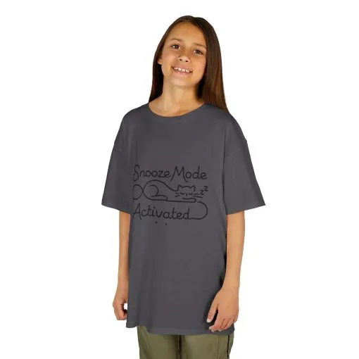 Kids 'Snooze Mode Activated' Heavy Cotton Tee - Fun Sleepy T-Shirt for Boys and Girls - Image 35