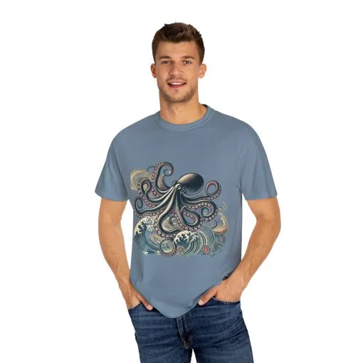 Unisex Ocean-Inspired Octopus T-Shirt - Nautical Graphic Tee - Image 4