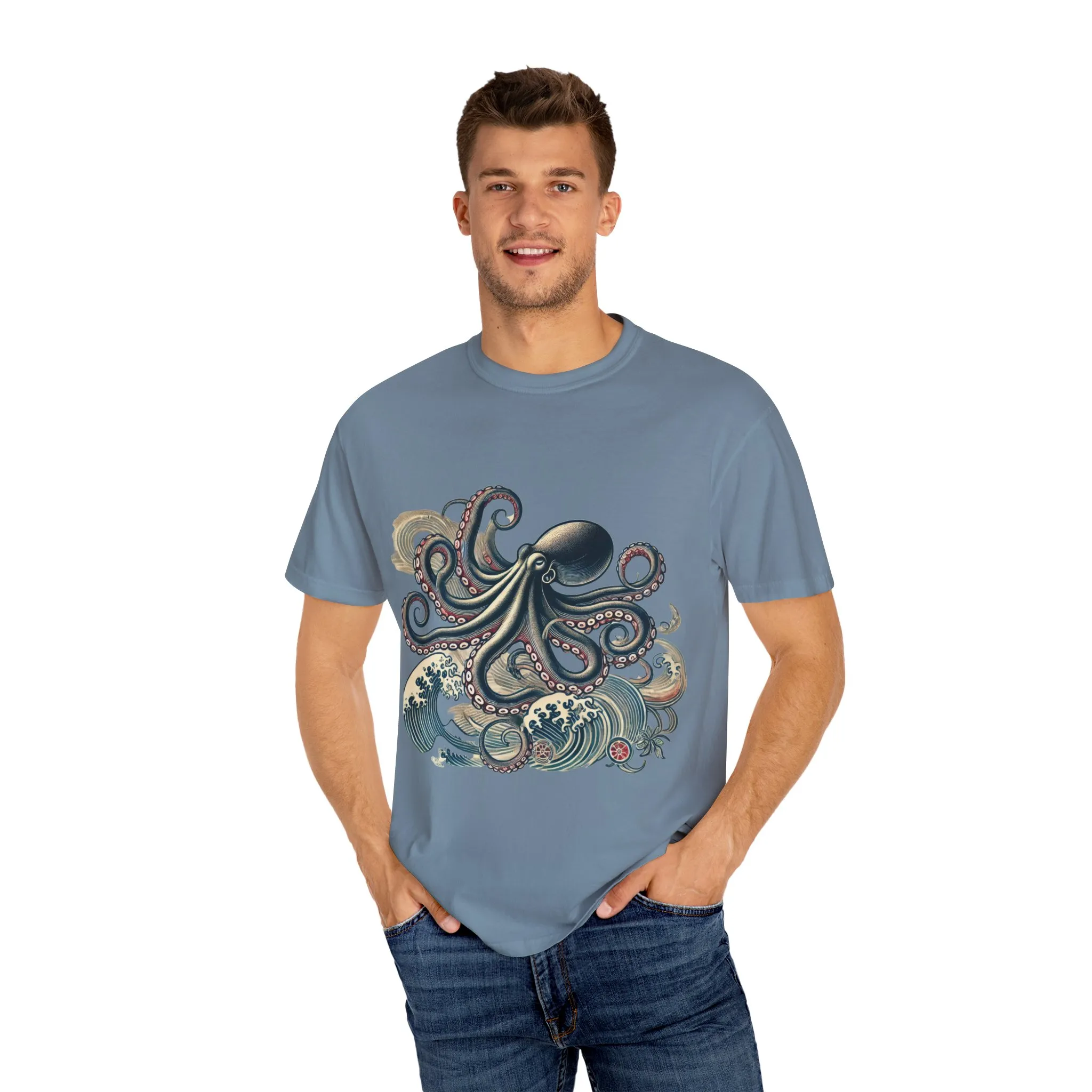 Unisex Ocean-Inspired Octopus T-Shirt - Nautical Graphic Tee - Image 4