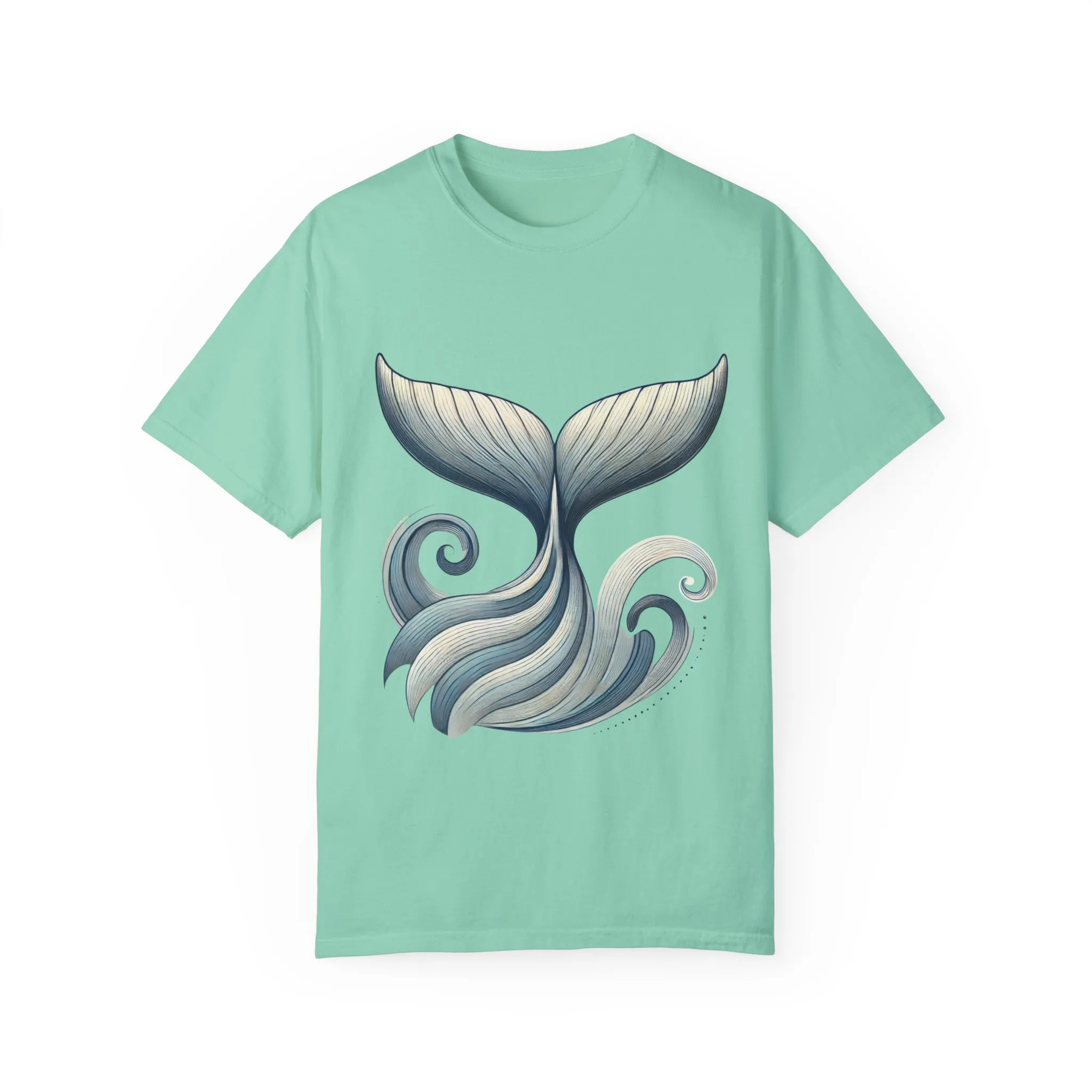 Whale Tail Garment-Dyed T-Shirt, Ocean-Inspired Design for Nature Lovers - Image 21