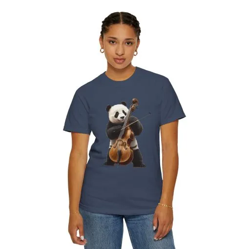 Cute Panda Playing Cello Unisex T-Shirt - Funny Animal Graphic Tee - Image 44