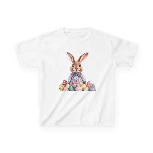 Easter Bunny Kids Heavy Cotton™ Tee - Cute Easter Celebration Shirt - Image 4