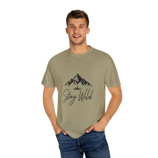 Stay Wild Unisex Garment-Dyed T-Shirt - Adventure & Nature Inspired - Image 15