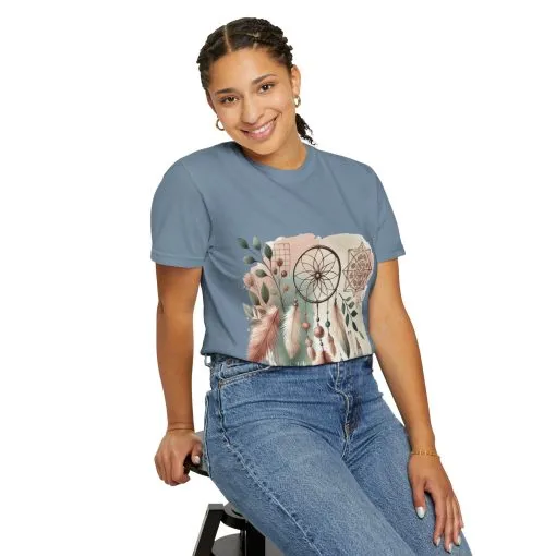 Dreamcatcher Boho T-Shirt | Unisex Garment-Dyed Tee for Spiritual Vibes - Image 36