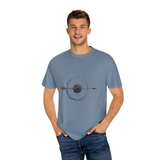 Unisex Garment-Dyed T-shirt with Unique Arrow and Target Design - Perfect for Casual Wear and Gifts - Image 40