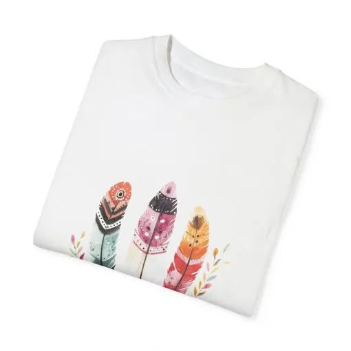 Boho Feather Graphic Unisex T-Shirt - Perfect for Nature Lovers & Casual Outfits - Image 3