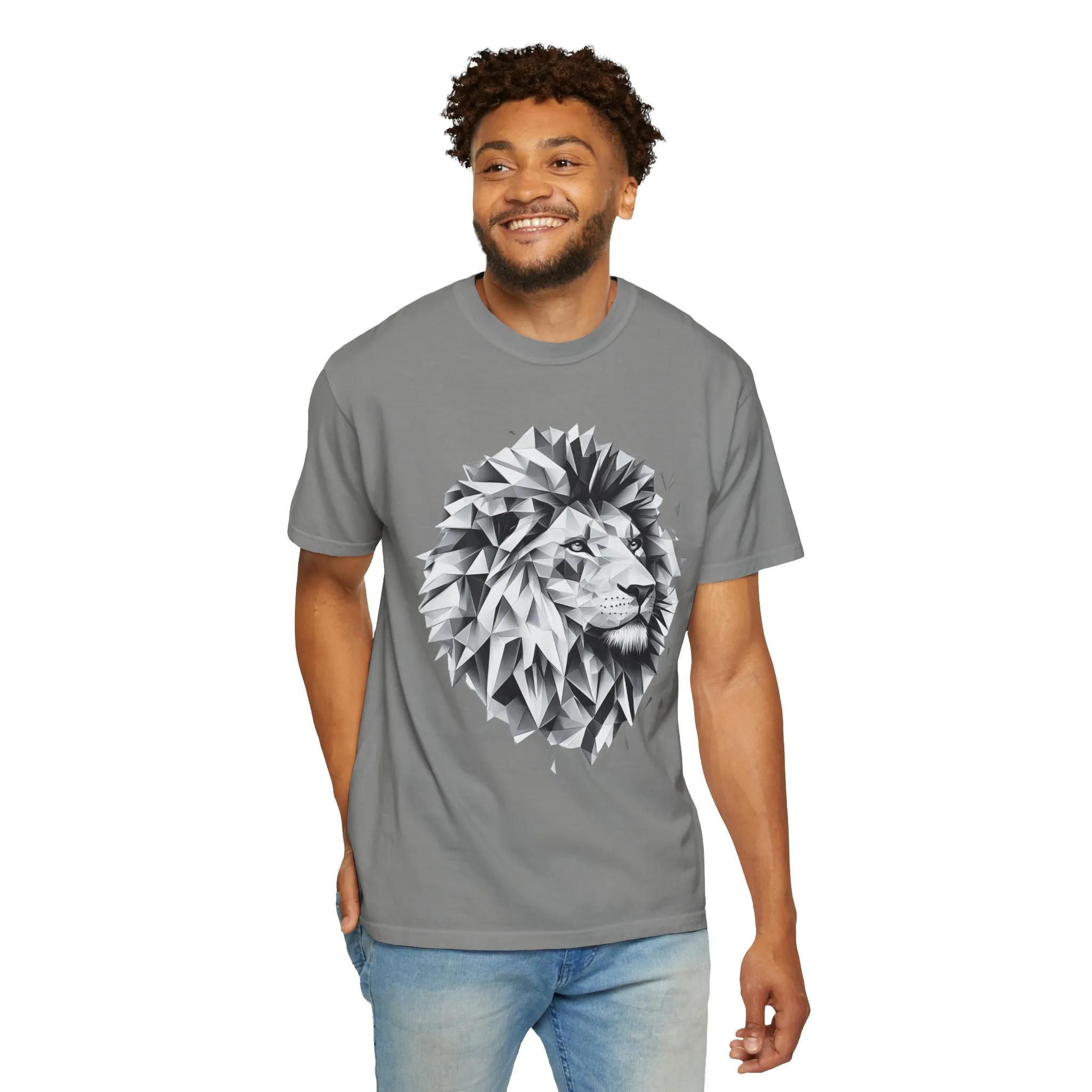 Geometric Lion Unisex T-shirt - Bold, Artistic Design for Animal Lovers - Image 12