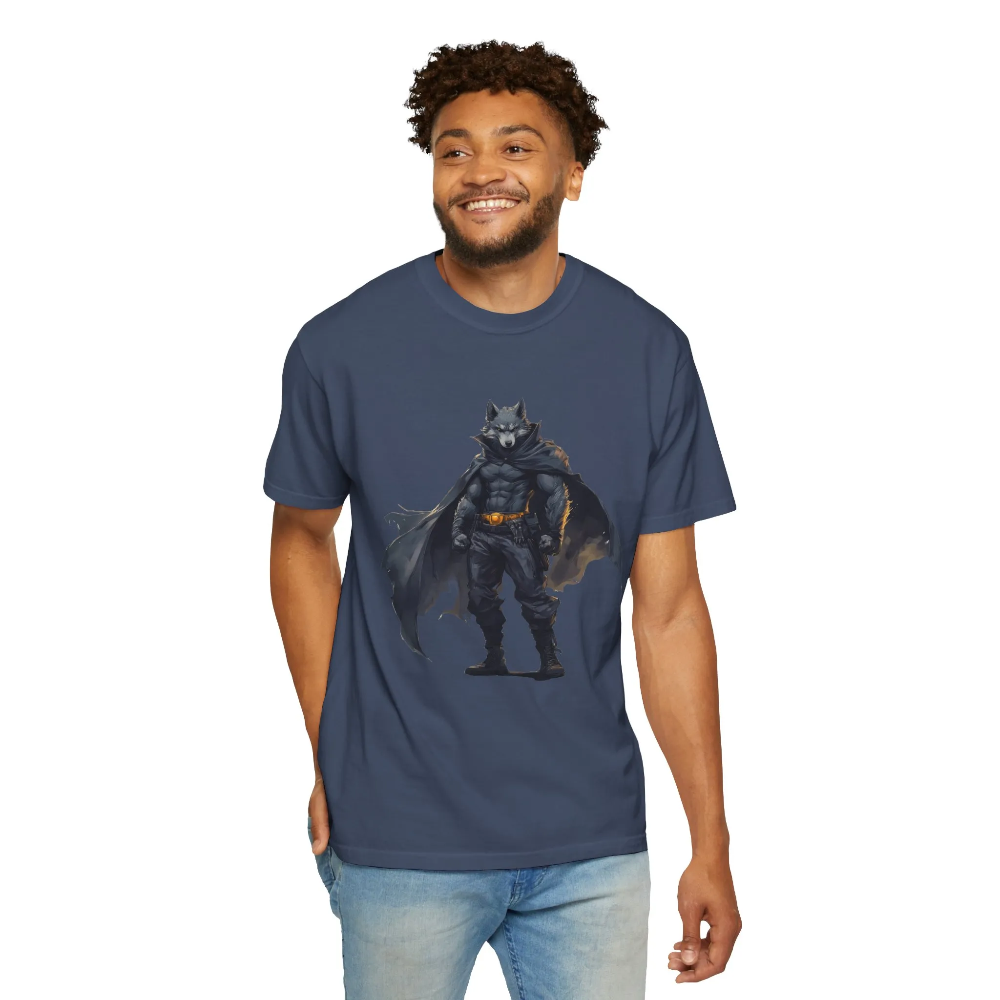 Heroic Wolf T-Shirt | Unisex Garment-Dyed Tee for Animal Lovers & Comic Fans - Image 40