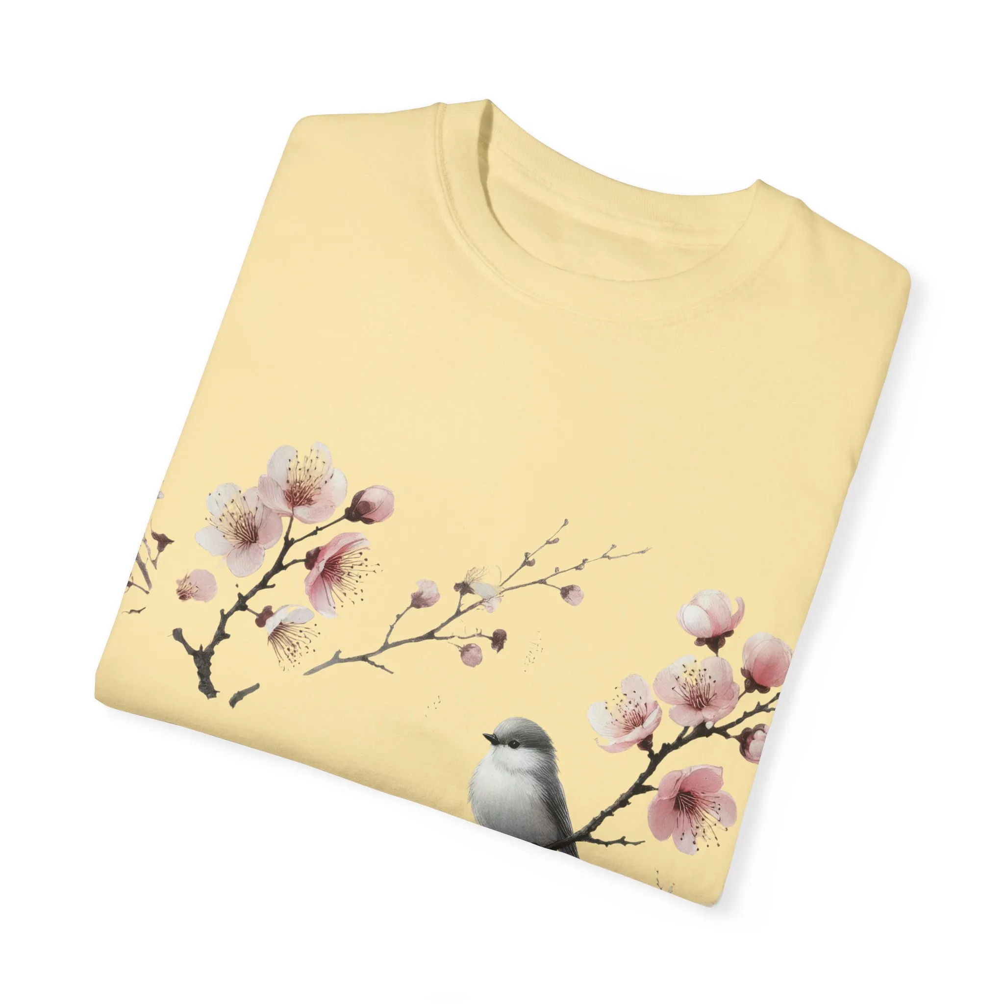 Spring Blossom Unisex T-Shirt - Floral Bird Design - Image 10