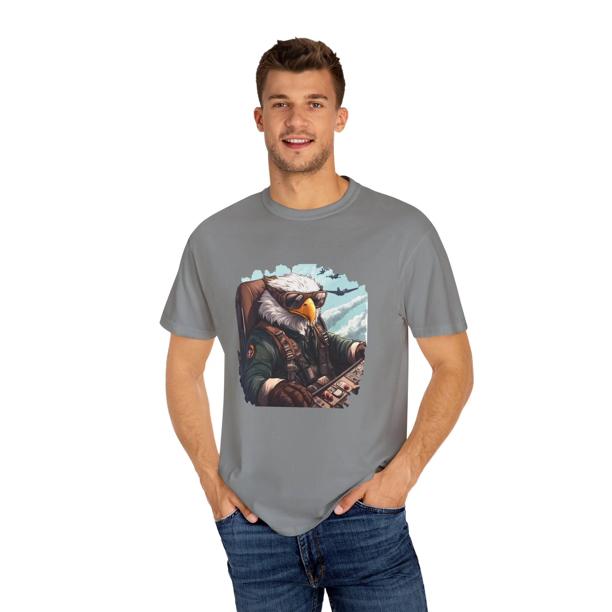 Pilot Eagle Unisex Garment-Dyed T-Shirt - Adventure Apparel for Aviation Enthusiasts - Image 27