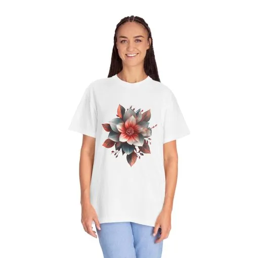 Botanical Floral Unisex Garment-Dyed T-shirt - Perfect for Nature Lovers - Image 4