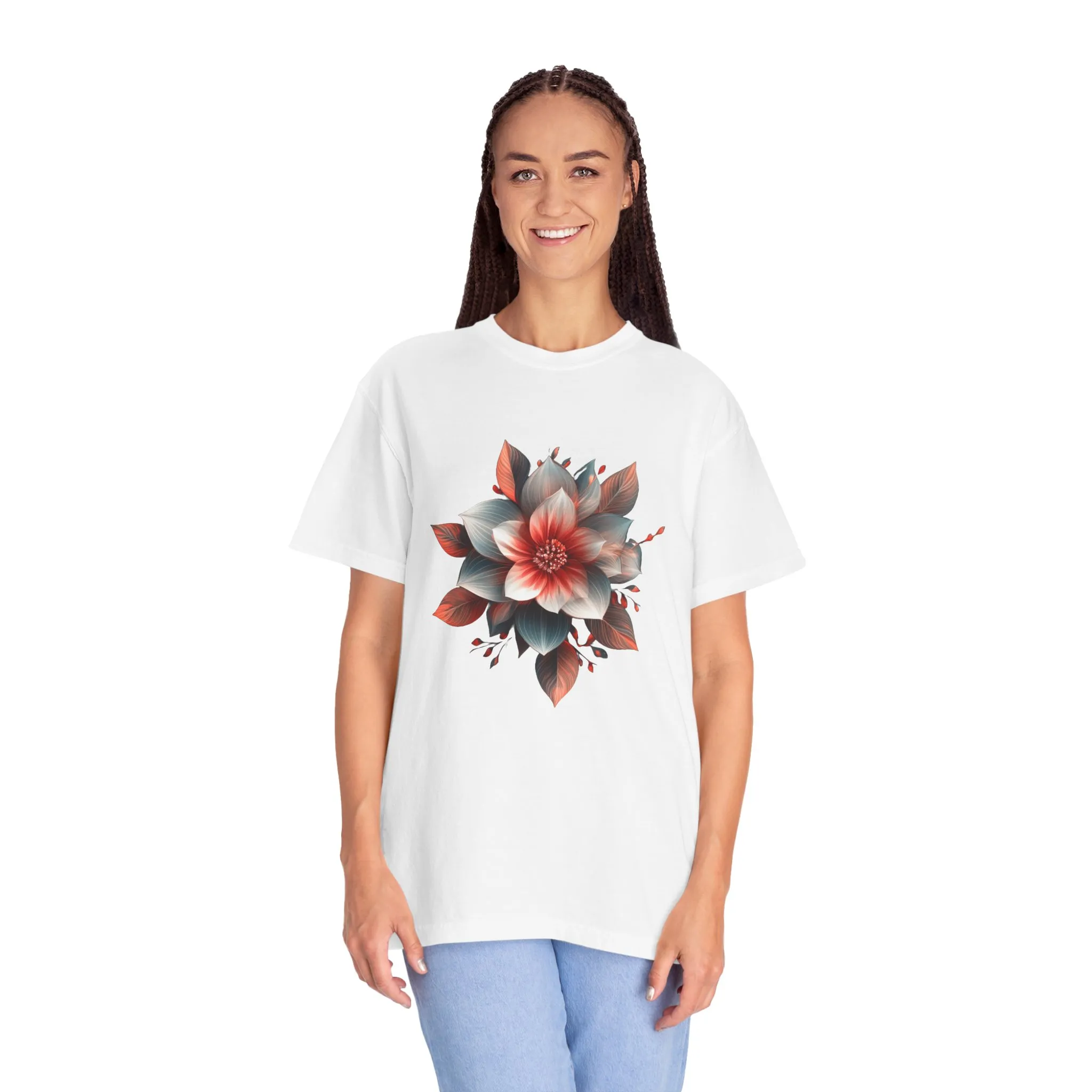 Botanical Floral Unisex Garment-Dyed T-shirt - Perfect for Nature Lovers - Image 4