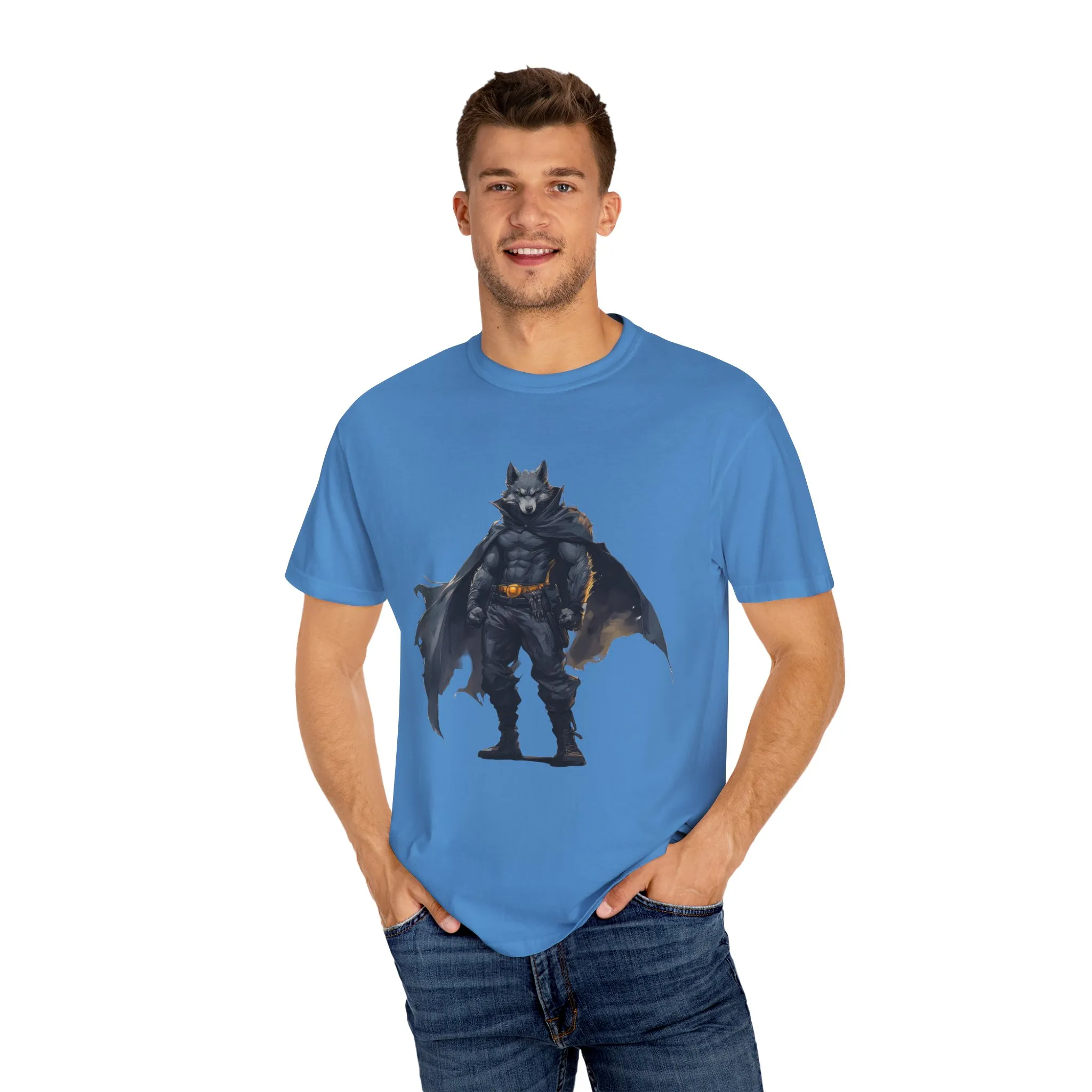 Heroic Wolf T-Shirt | Unisex Garment-Dyed Tee for Animal Lovers & Comic Fans - Image 35