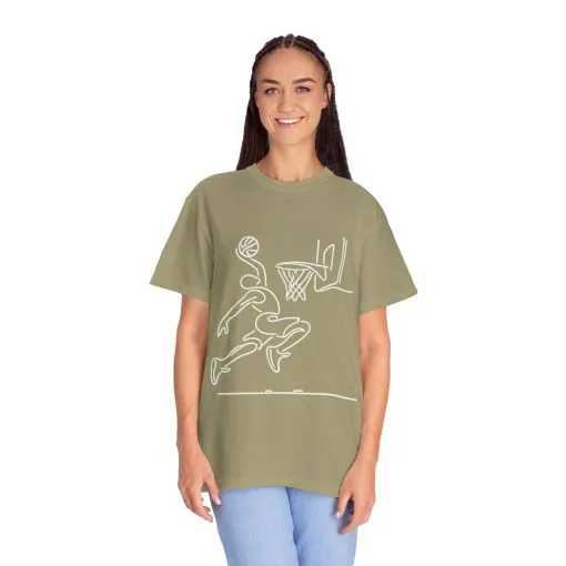 Unisex Basketball Outline T-shirt - Sporty Graphic Tee for Athletes - Image 8