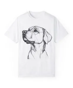 Stylish Dog Portrait Unisex Garment-Dyed T-Shirt