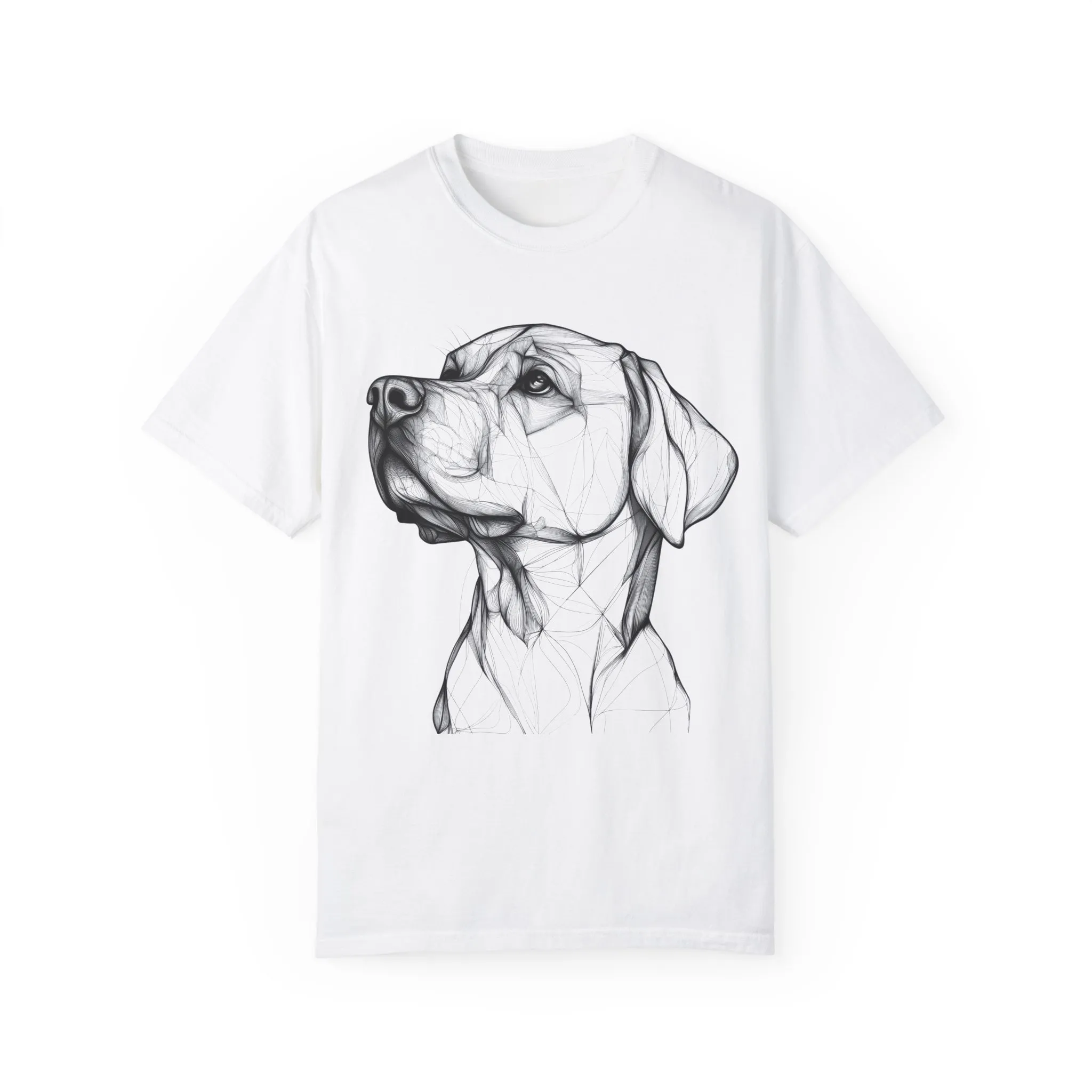 Stylish Dog Portrait Unisex Garment-Dyed T-Shirt