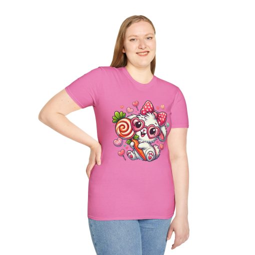 Cute Bunny Love Unisex Softstyle T-Shirt - Perfect for Valentine's Day and Spring Celebrations - Image 74