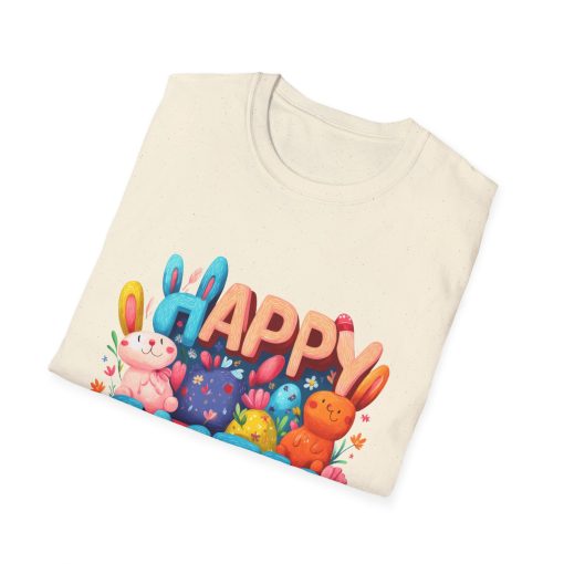 Happy Easter Unisex Softstyle T-Shirt - Fun Spring Bunny Design - Image 13