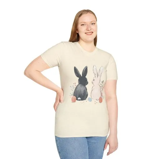 Cute Bunny Love Unisex Softstyle T-Shirt for Easter Celebrations - Image 19