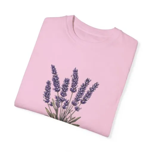 Lavender Bouquet Unisex Garment-Dyed T-Shirt - Nature-Inspired Tee for Relaxation and Everyday Comfort - Image 30