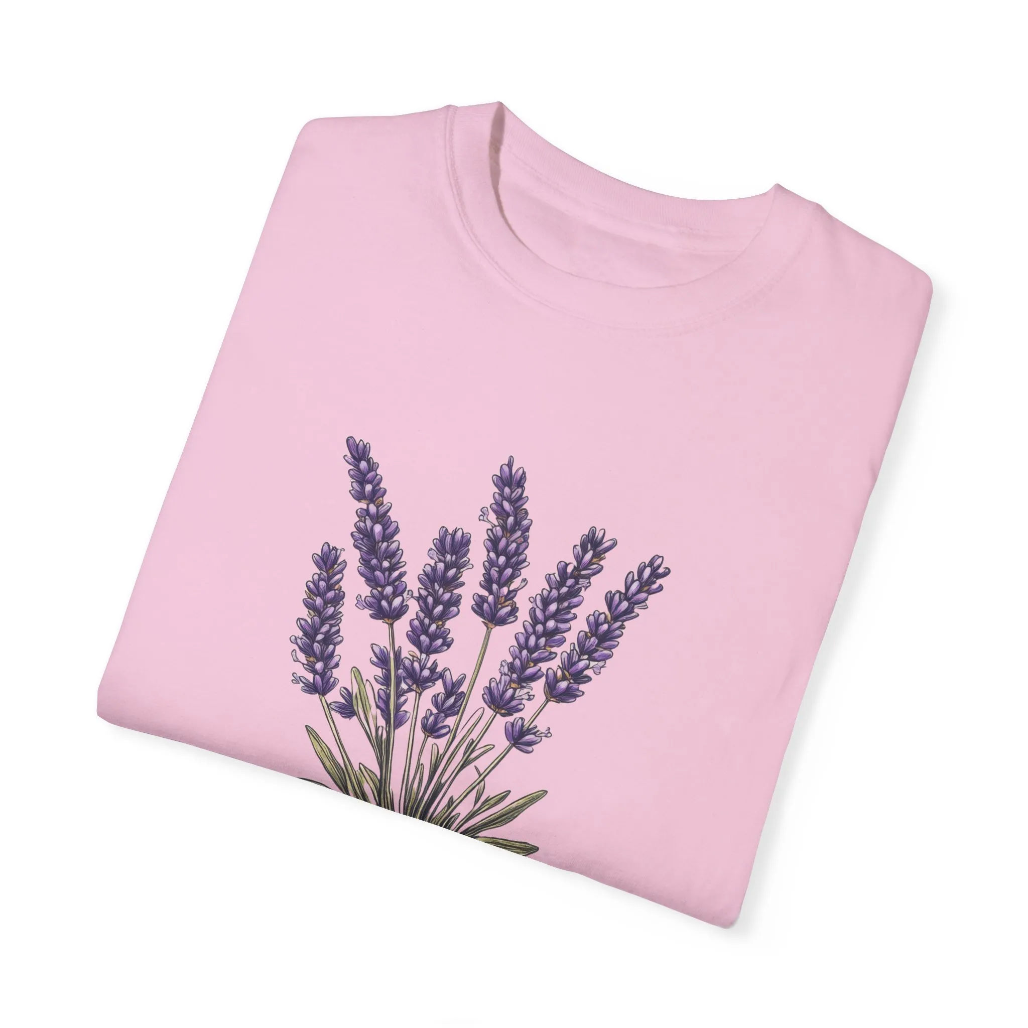 Lavender Bouquet Unisex Garment-Dyed T-Shirt - Nature-Inspired Tee for Relaxation and Everyday Comfort - Image 30