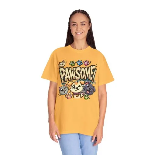 Pawsome Garment-Dyed T-Shirt for Animal Lovers - Image 24
