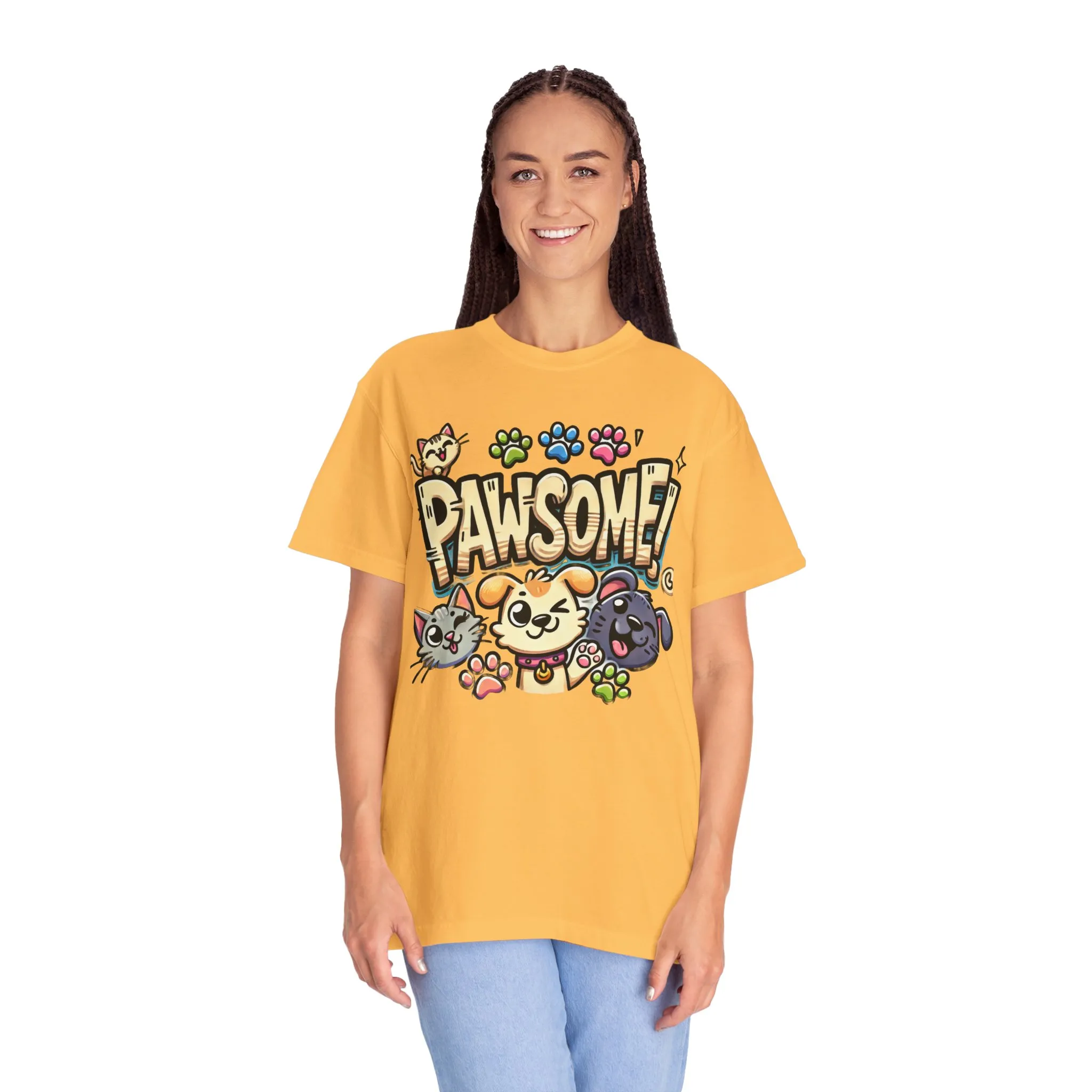 Pawsome Garment-Dyed T-Shirt for Animal Lovers - Image 24
