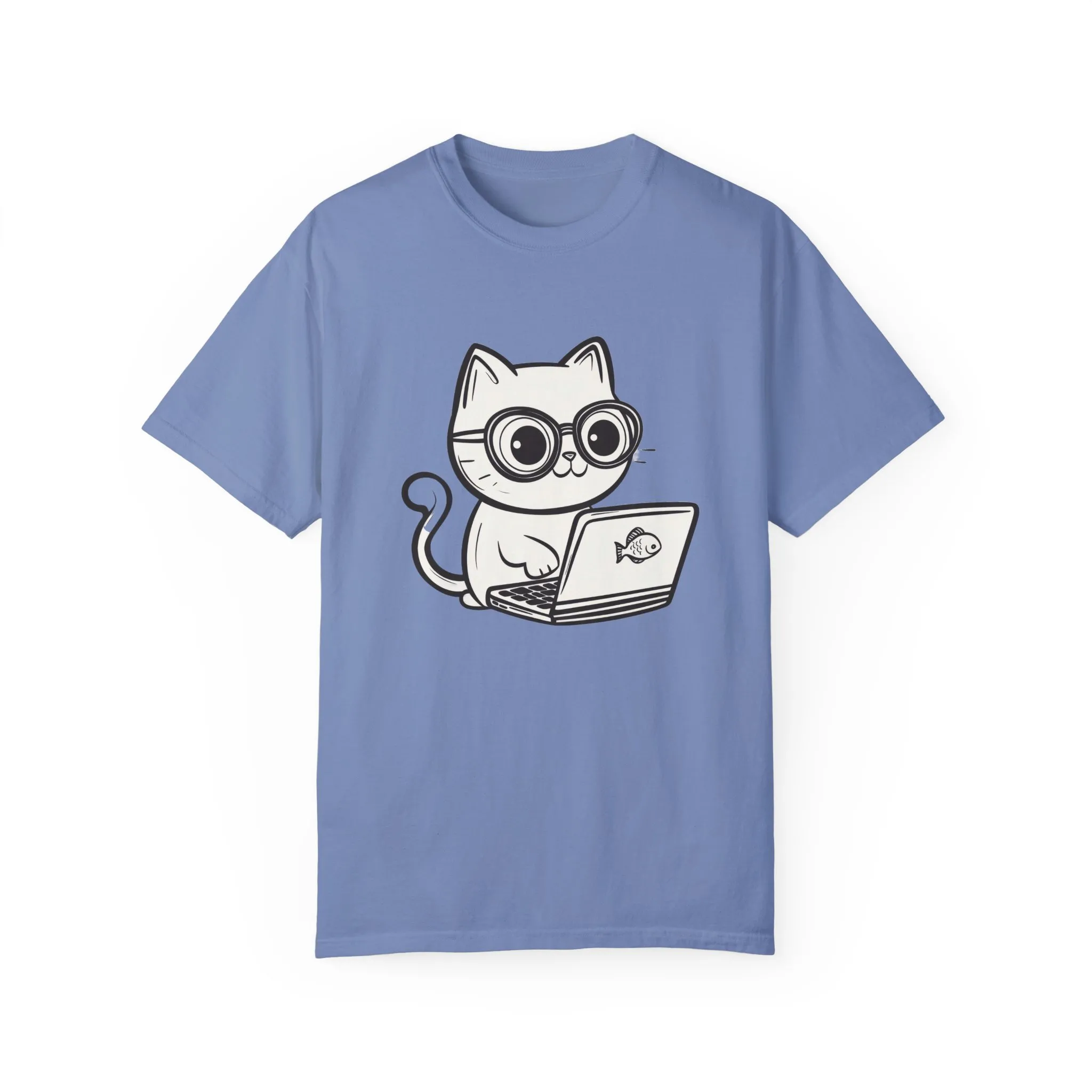 Cute Cat Gamer Unisex Garment-Dyed T-Shirt - Image 21