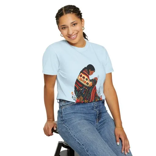 Cultural Heritage Unisex Garment-Dyed T-Shirt - Artisan Design - Image 28