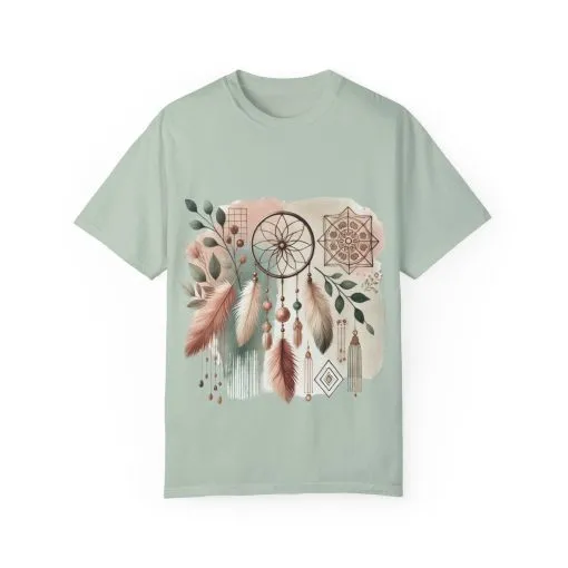 Dreamcatcher Boho T-Shirt | Unisex Garment-Dyed Tee for Spiritual Vibes - Image 25