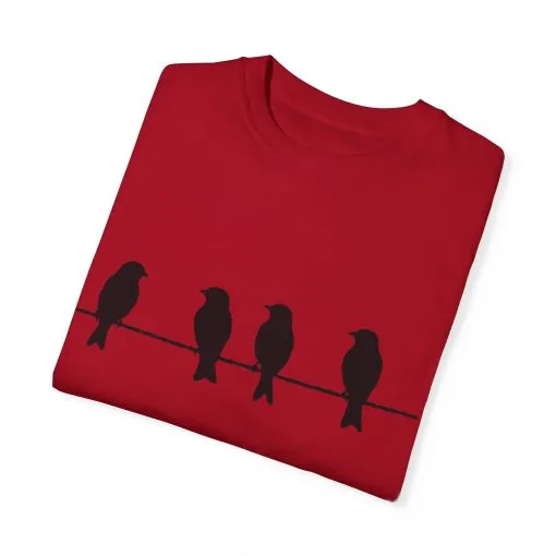 Minimalist Bird Silhouette Unisex T-Shirt - Image 2