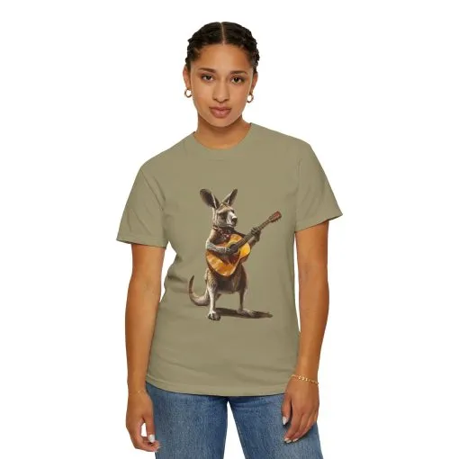 Funny Kangaroo Playing Guitar Unisex T-shirt - Image 24